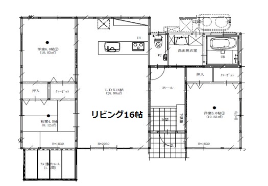 リビング14帖